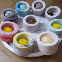 جا شمعی دست ساز  سنگی فانوسی