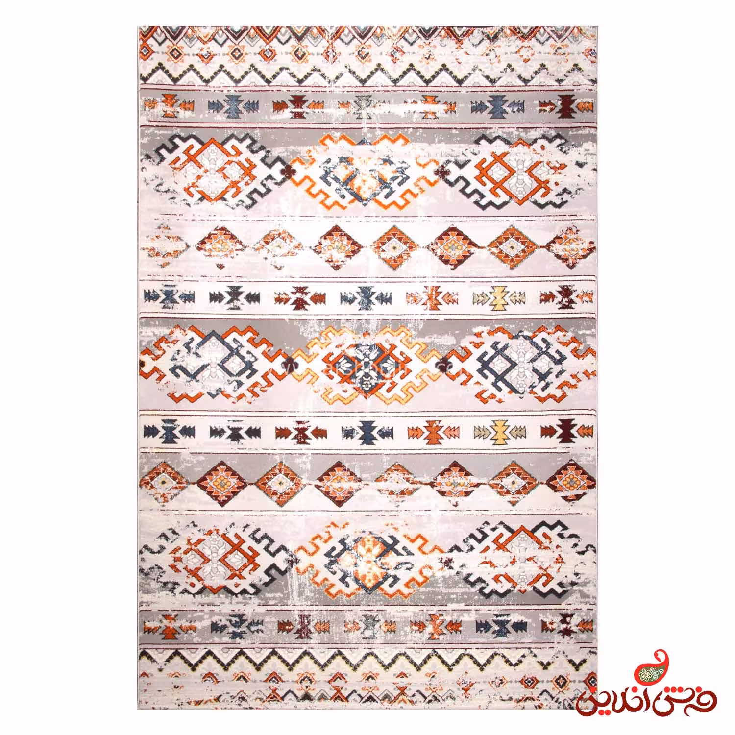 فرش ساوین کد 8011 نقره ای روشن