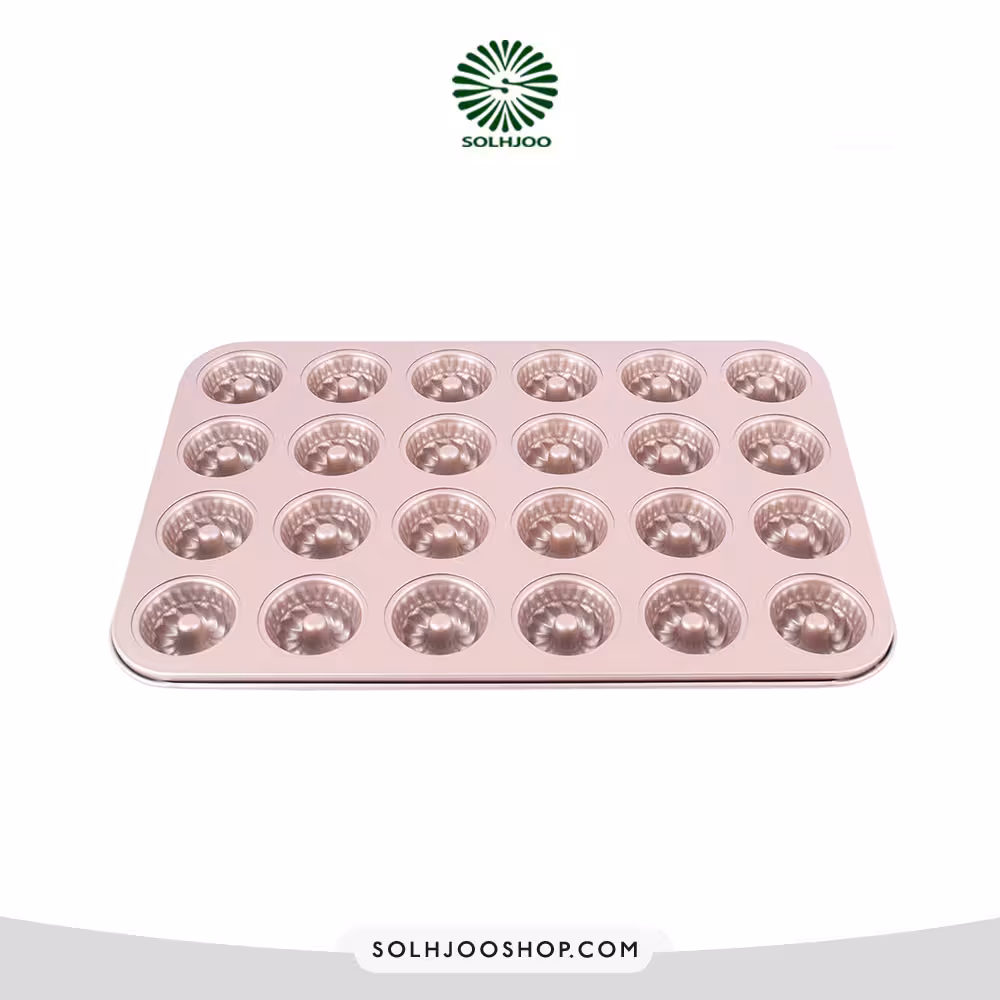 قالب تفلون مینی پیچ شیفون طلایی 24 خانه