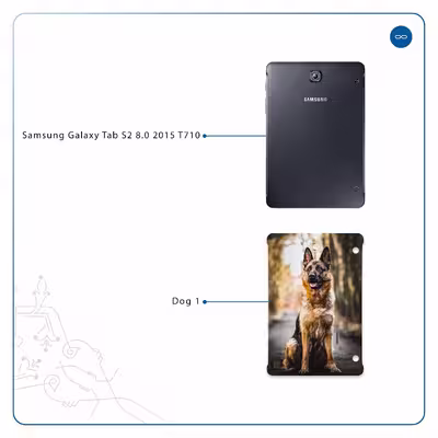 برچسب پوششی ماهوت مدل Dog-1 مناسب برای تبلت سامسونگ Galaxy Tab S2 8.0 2015 T710
