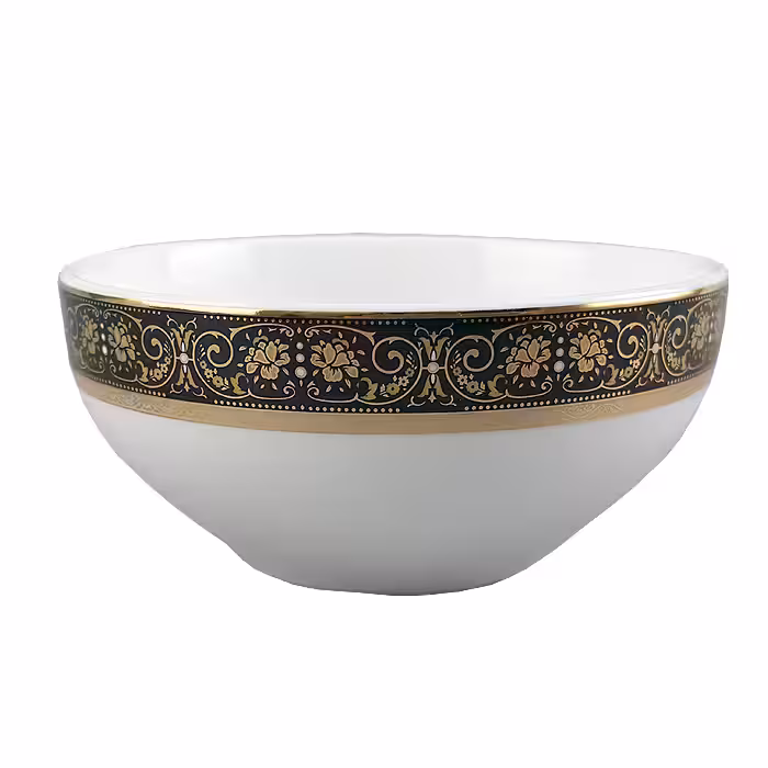 پیاله چینی زرین ایران مدل میدنایت درجه عالی بسته 6 عددی