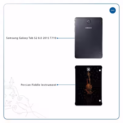برچسب پوششی ماهوت مدل Persian Fiddle Instrument مناسب برای تبلت سامسونگ Galaxy Tab S2 8.0 2015 T710