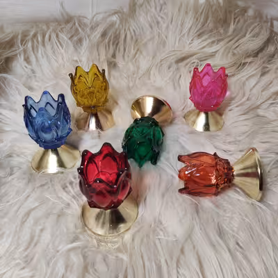 جاشمعی مدل لاله پایه دار بسته 2 عددی