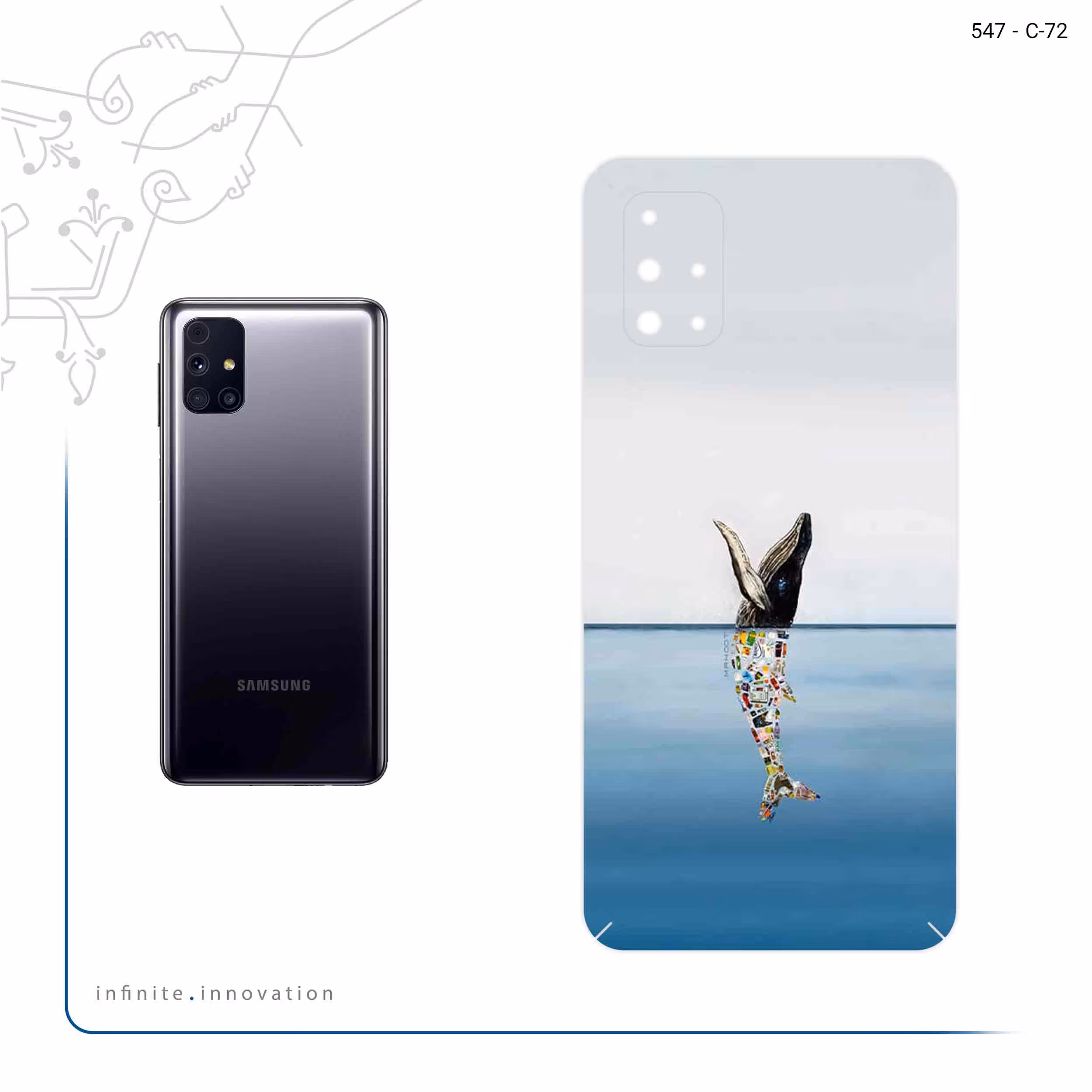 برچسب پوششی ماهوت مدل Collage of Sea Trash مناسب برای گوشی موبایل سامسونگ Galaxy M31S