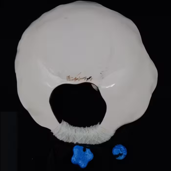 شیرینی خوری سرامیکی هیوا طرح نشان پرنده برجسته دسته دار کد 10999742