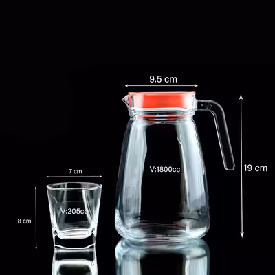 سرویس پارچ و لیوان7 پارچه پاشاباغچه مدل کار کد 96692