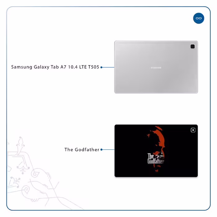 برچسب پوششی ماهوت مدل The Godfather مناسب برای تبلت سامسونگ Galaxy Tab A7 10.4 LTE 2020 T505