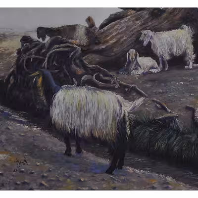 تابلو نقاشی رنگ روغن طرح طبیعت کد 5