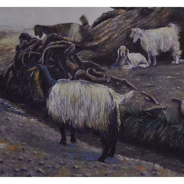 تابلو نقاشی رنگ روغن طرح طبیعت کد 5