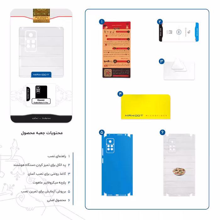 برچسب پوششی ماهوت مدل Seafood-FullSkin مناسب برای گوشی موبایل شیائومی Redmi Note 11 Pro