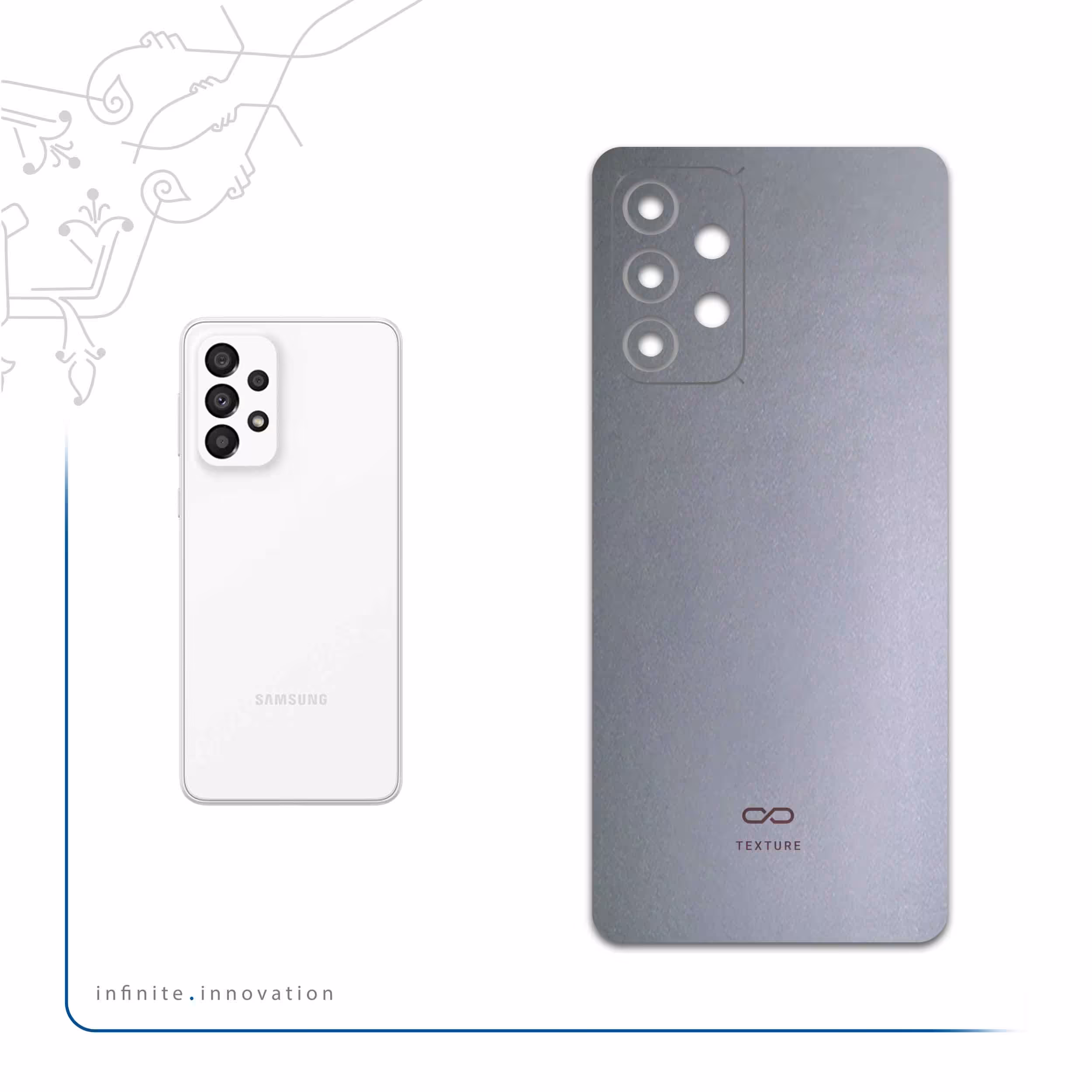 برچسب پوششی ماهوت مدل Matte-Silver مناسب برای گوشی موبایل سامسونگ Galaxy A33 5G