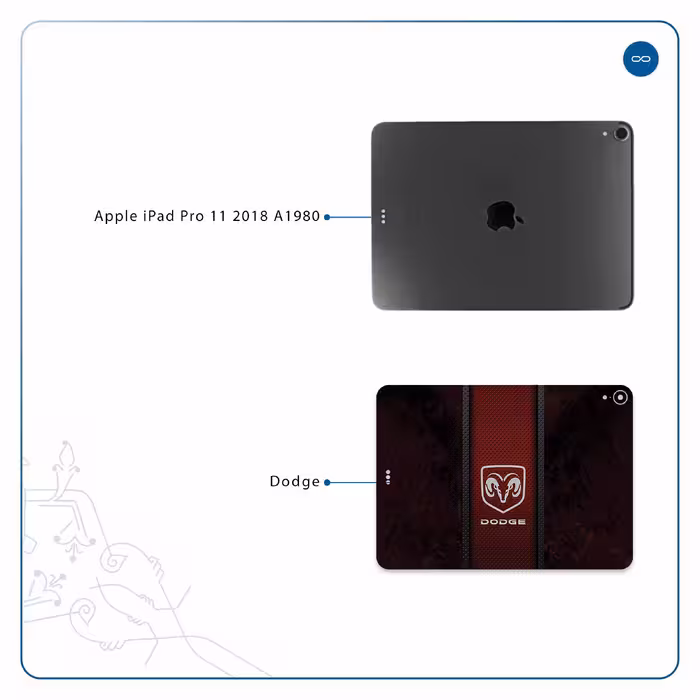 برچسب پوششی ماهوت مدل Dodge مناسب برای تبلت اپل iPad Pro 11 2018 A1980