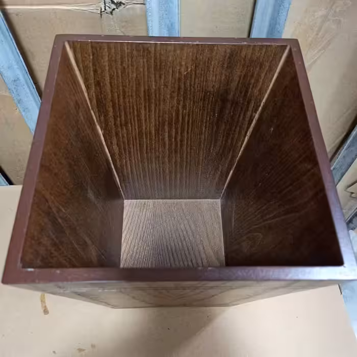 ست سطل و جای دستمال کاغذی مدل چوبی