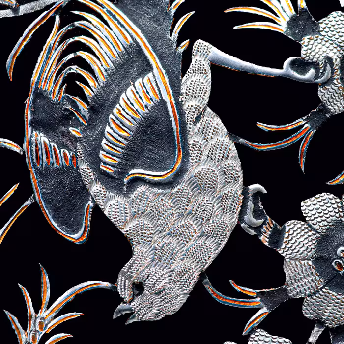 تابلو قلمزنی مدل پدیده هنری کد Magnificent-Art75Octagonal