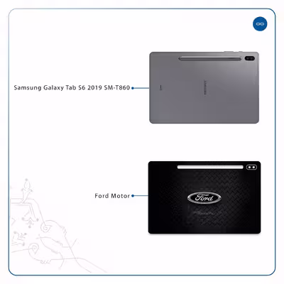 برچسب پوششی ماهوت مدل Ford Motor مناسب برای تبلت سامسونگ Galaxy Tab S6 2019 SM-T860