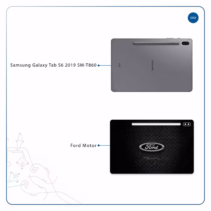 برچسب پوششی ماهوت مدل Ford Motor مناسب برای تبلت سامسونگ Galaxy Tab S6 2019 SM-T860