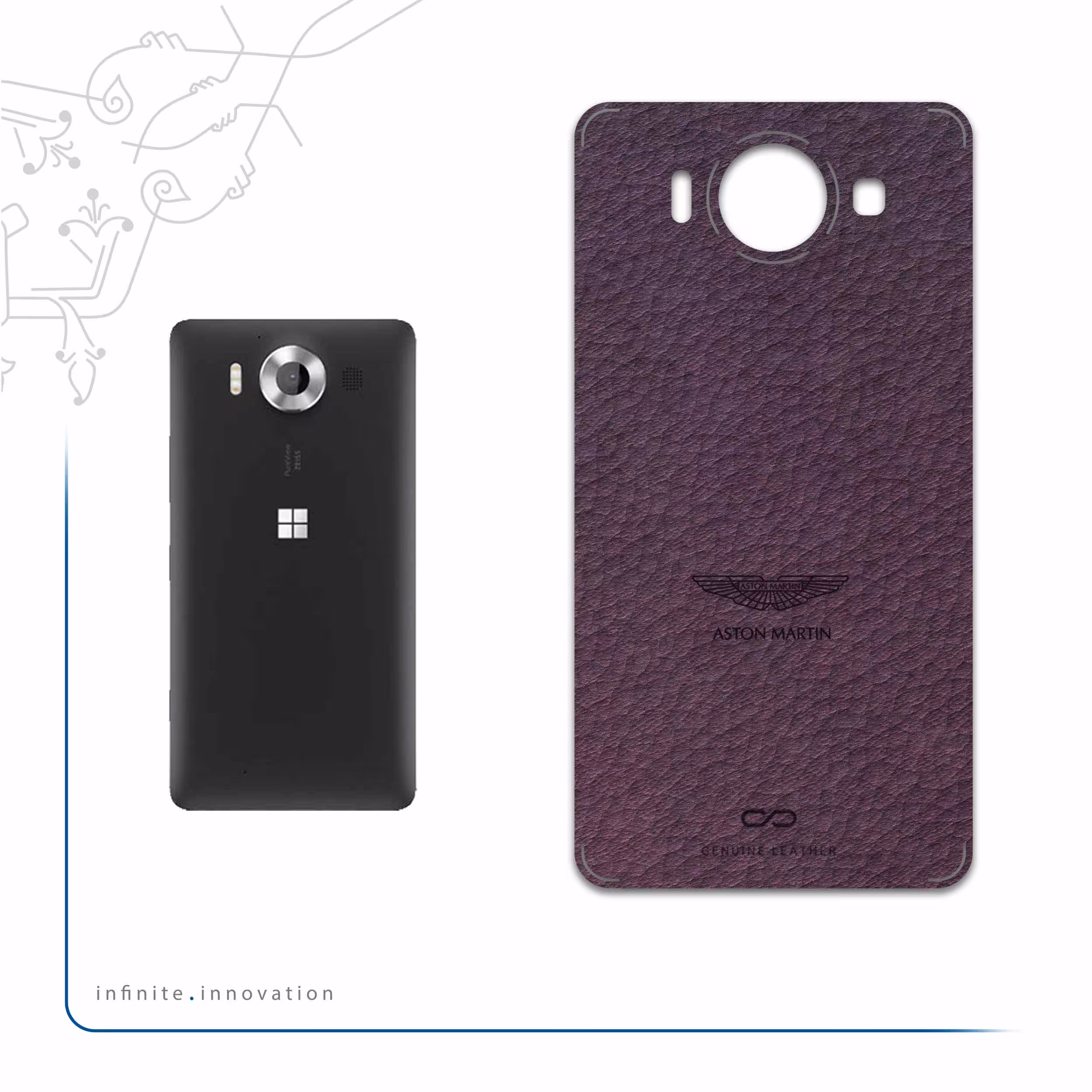 برچسب پوششی ماهوت مدل PL-ASTN_MRTN مناسب برای گوشی موبایل مایکروسافت Lumia 950