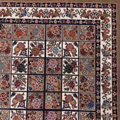 گلیم ماشینی جزیره طرح گلنوش مدل BE-8-V0