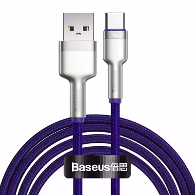 کابل تبدیل USB به USB-C باسئوس مدل METAL DATA طول 2 متر