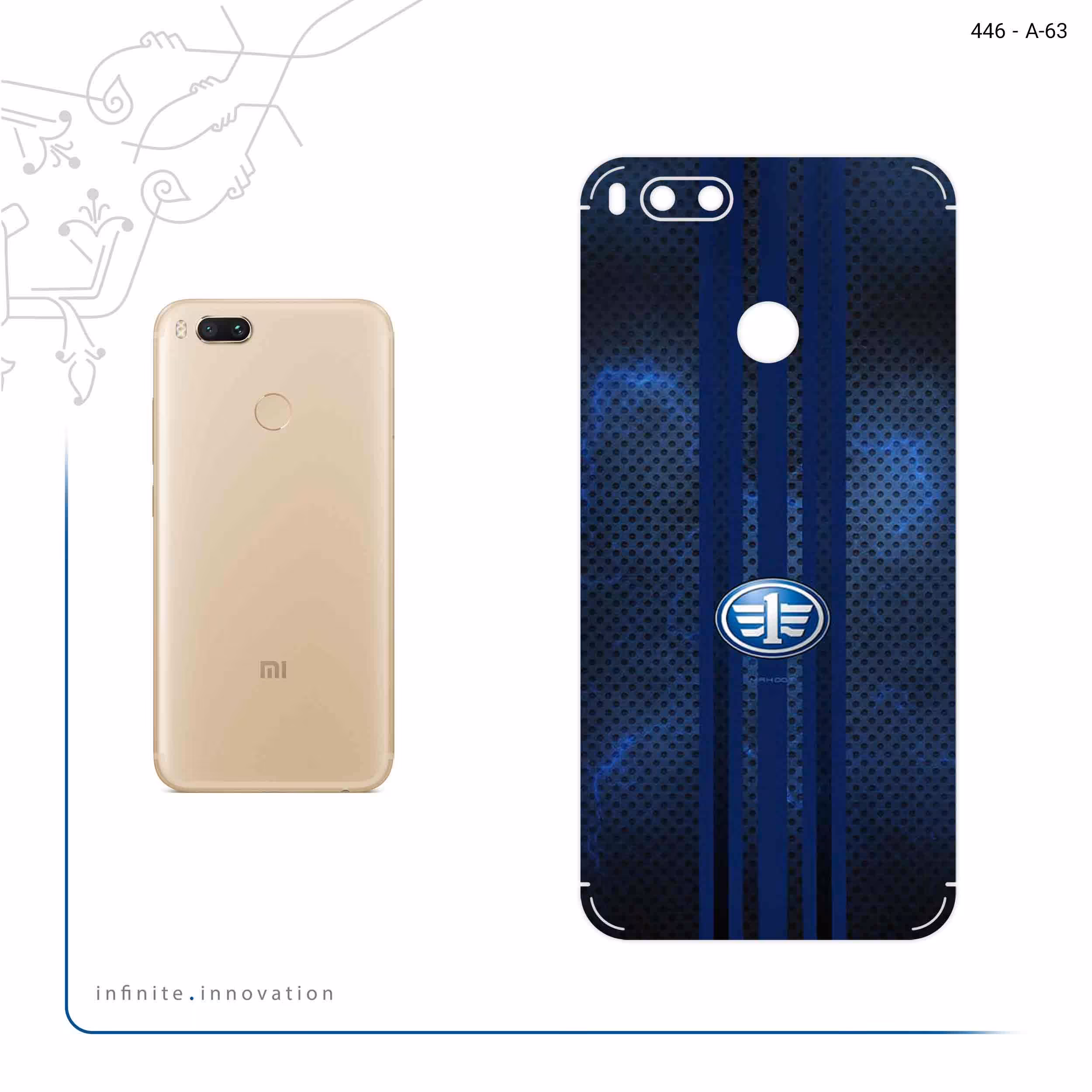 برچسب پوششی ماهوت مدل FAW مناسب برای گوشی موبایل شیائومی Mi A1