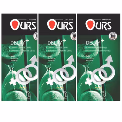 کاندوم اورز مدل Delay Plus مجموعه 3 عددی
