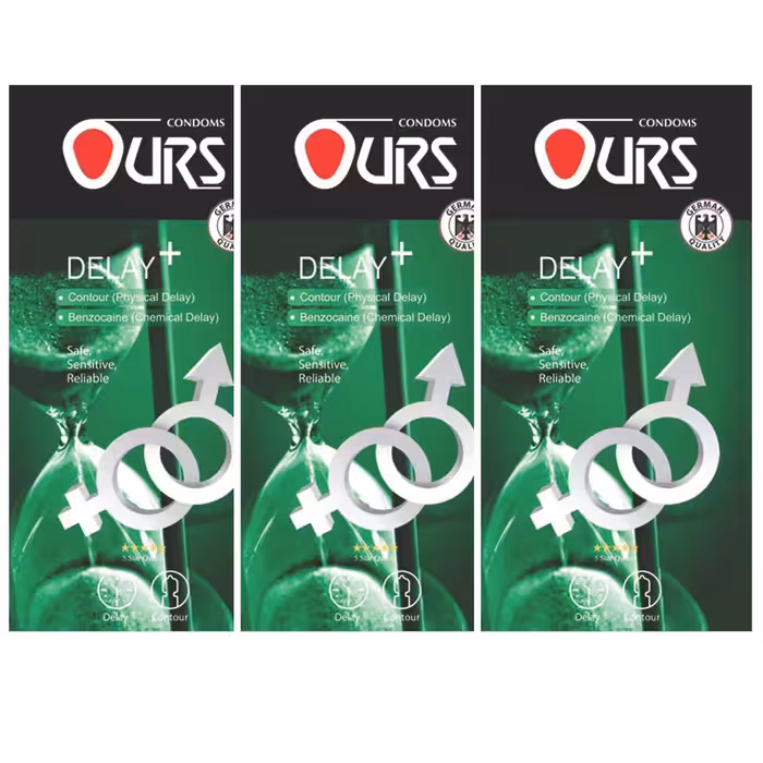 کاندوم اورز مدل Delay Plus مجموعه 3 عددی