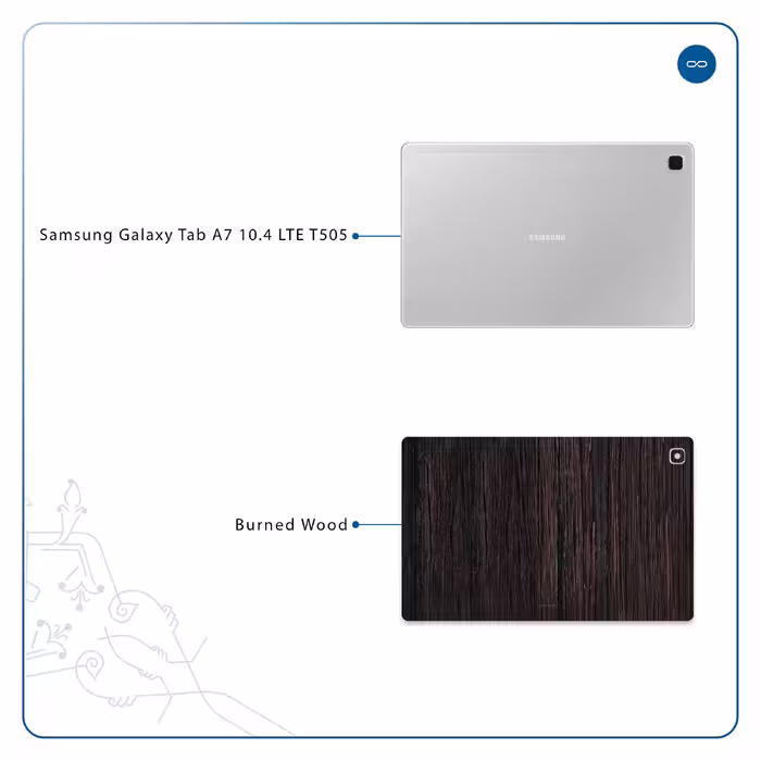 برچسب پوششی ماهوت مدل Burned Wood مناسب برای تبلت سامسونگ Galaxy Tab A7 10.4 LTE 2020 T505