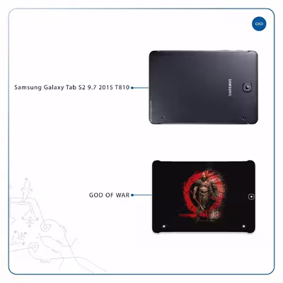 برچسب پوششی ماهوت مدل God-Of-War-Game مناسب برای تبلت سامسونگ Galaxy Tab S2 9.7 2015 T810
