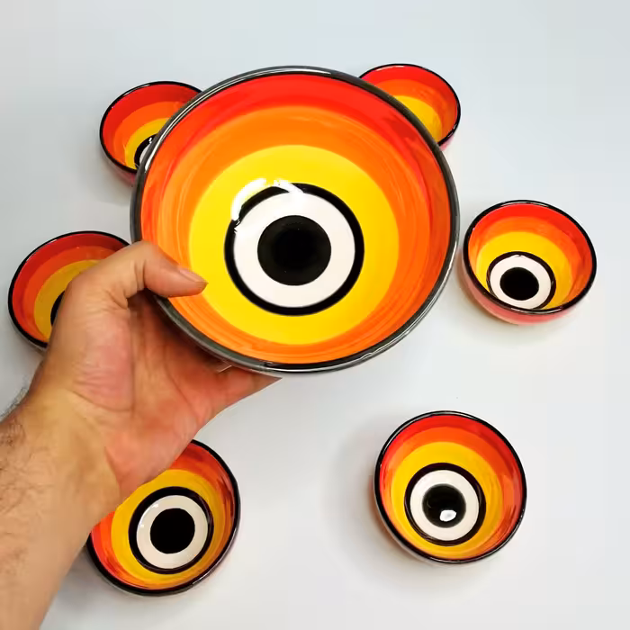 مجموعه ظروف هفت سین 7 پارچه مدل Ch7