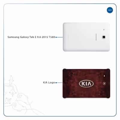 برچسب پوششی ماهوت مدل KIA-Logo مناسب برای تبلت سامسونگ Galaxy Tab E 9.6 2015 T560