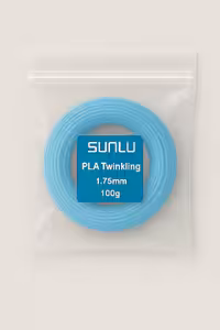 فیلامنت PLA مدل آبی اکلیلی متالیک برند SUNLU قطر 1.75mm (100 گرمی)