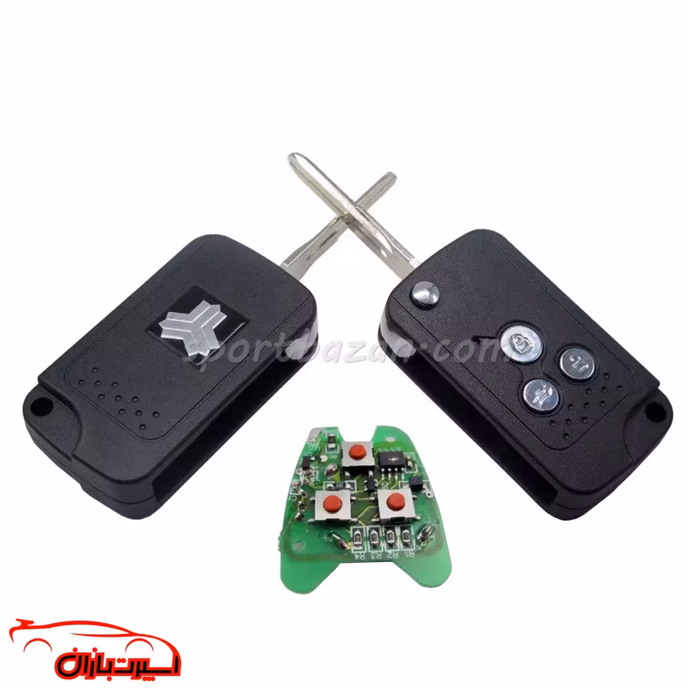 قاب ریموت تاشو پراید تیبا سه دکمه