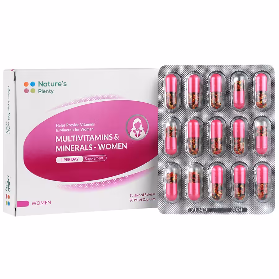 کپسول مولتی ویتامین و مینرال بانوان نیچرز پلنتی  Natures Plenty Multivitamin and Mineral For Women Capsules