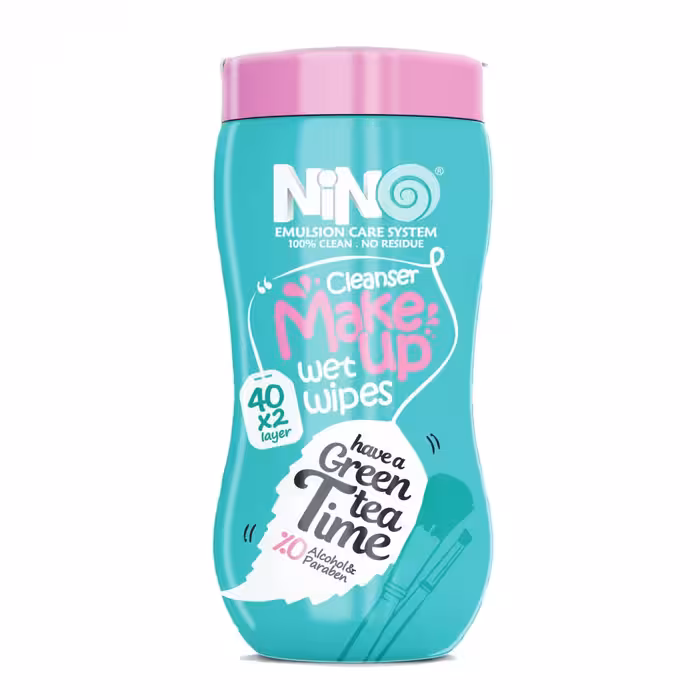 دستمال مرطوب آرايش Green Tea کمر باريک نینو
