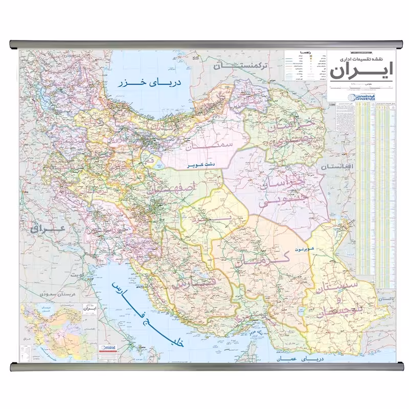 نقشه تقسیمات اداری ایران گیتاشناسی نوین کد L1390