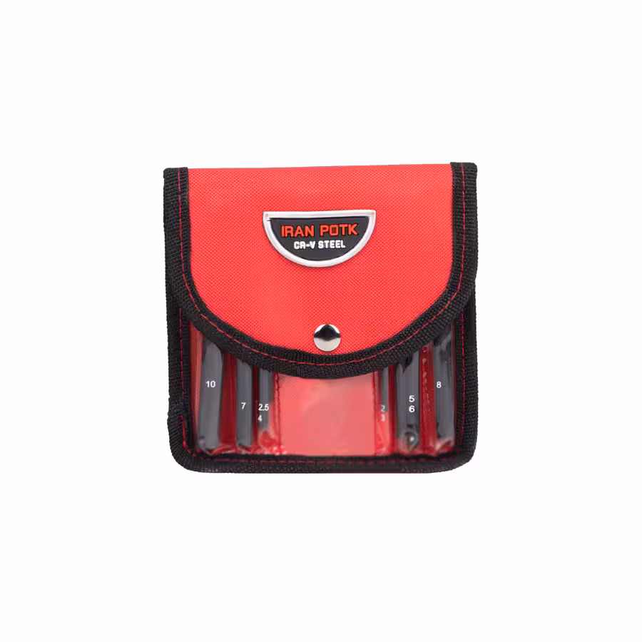 ست 9 عددی آچار آلن کوتاه ایران پتک مدل SL5010