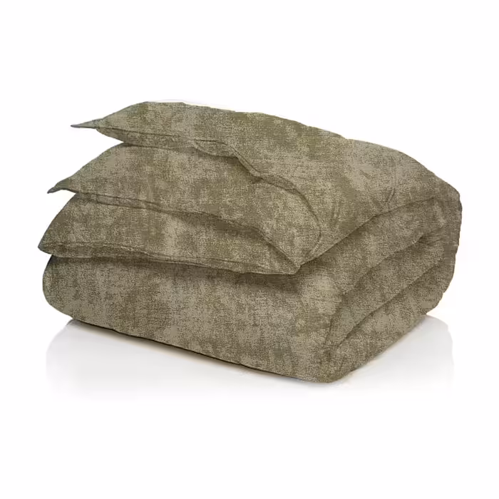 لحاف پنبه ای چیداری طرح پتینه رنگ زیتونی - چیداری