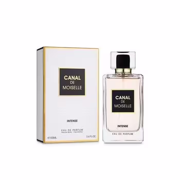 عطر ادکلن 100 میل زنانه شنل_چنل کوکو مادمازل اینتنس فراگرنس کانال د مازل اینتنس (Fragrance World Coco Mademoiselle Intense) Fragrance World Canal De Moiselle Intense for women 100ml
