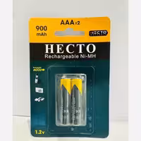 باتری نیم قلمی شارژی هکتو ظرفیت 900mAh | amazonchi