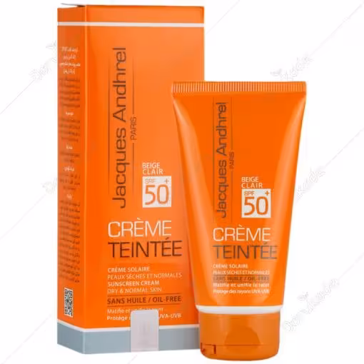کرم ضدآفتاب رنگی ژاک آندرل پاریس SPF50 پوست های خشک و معمولی بژ روشن