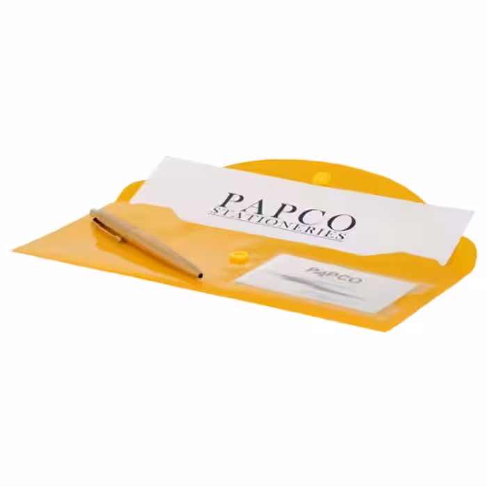 پاکت نامه ملخی دکمه دار بیزنس مات و شفاف پاپکو B-118T و B-118M بسته 48 عددی