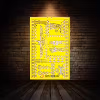 شابلون استنسیل ابعاد 70*50 کد LIP 10