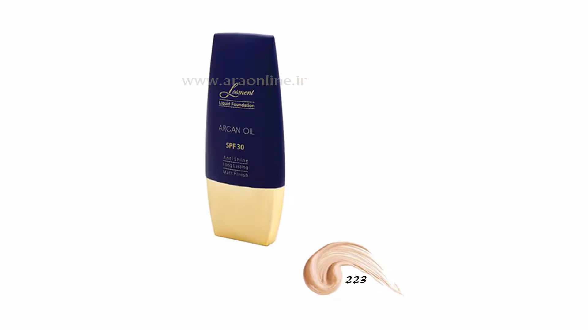 کرم پودر تیوپی SPF30 لوسمنت روغن آرگان و آلوئه ورا شماره L223 حجم 30 میل