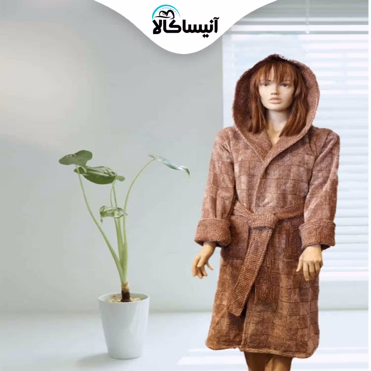 حوله پالتویی برق لامع مدل ملانژ 115