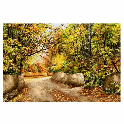 طرح منظره کوچه باغ پاییزی کد 23131