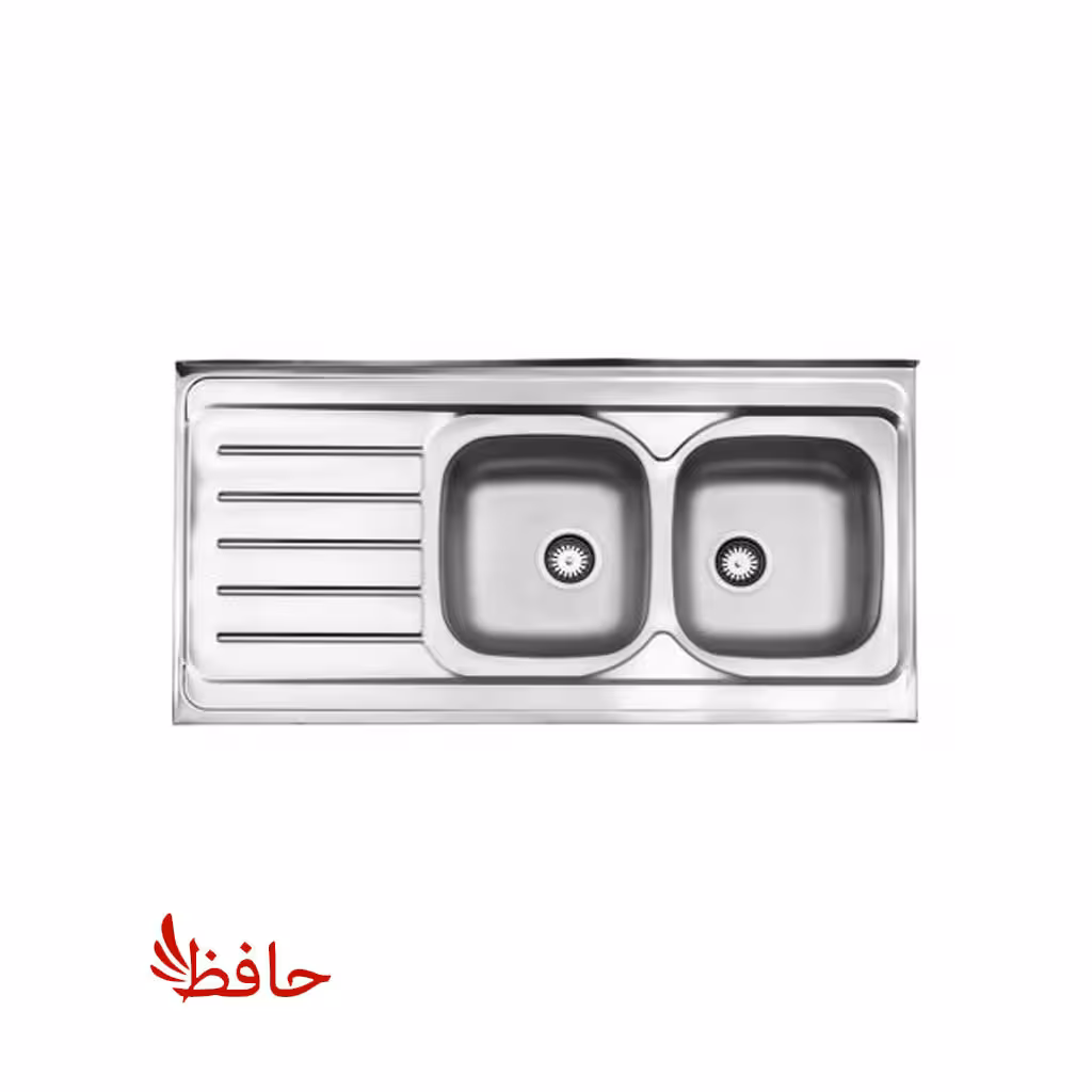 سینک دو لگنه نیمه فانتزی استیل البرز مدل 216 روکار