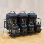 BVK بی وی کی  پا سماوری 7 پارچه طرح ماژور مشکی  VK815791