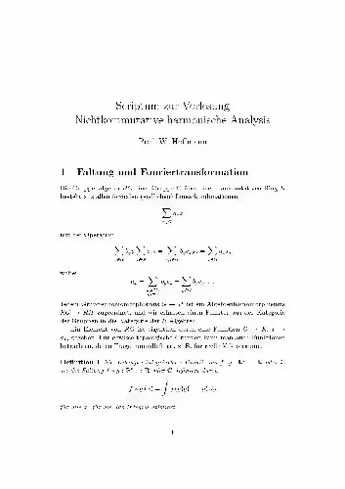 خرید و دانلود نسخه کامل کتاب Nichtkommutative harmonische Analysis 001