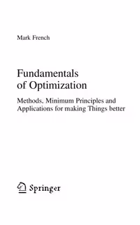 خرید و دانلود نسخه کامل کتاب Fundamentals of optimization. Methods, minimum principles and applications