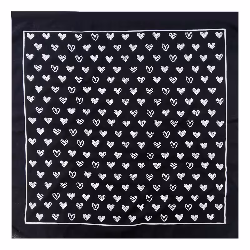 دستمال سر و گردن طرح قلب کد 105